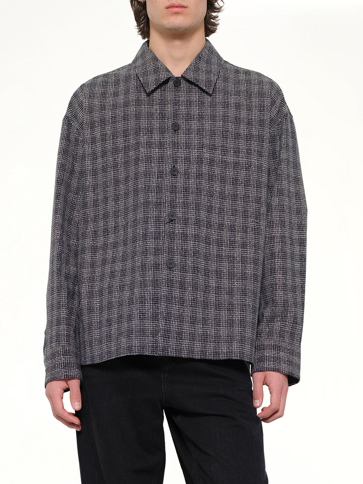Tweed Shirt in Black