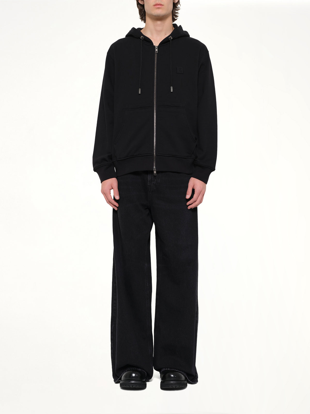 WYM Zip Hoodie in Black
