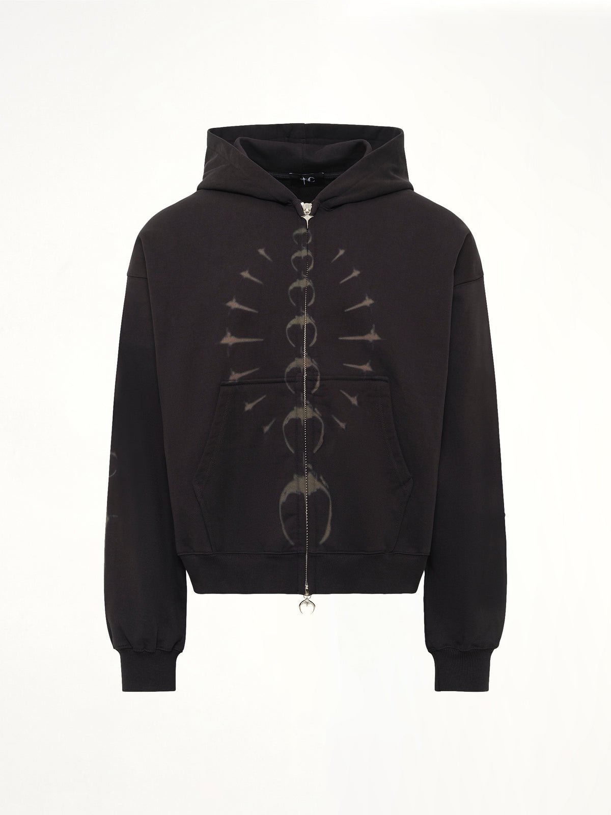 TC Ribcage Zip-Up Hoodie in Black