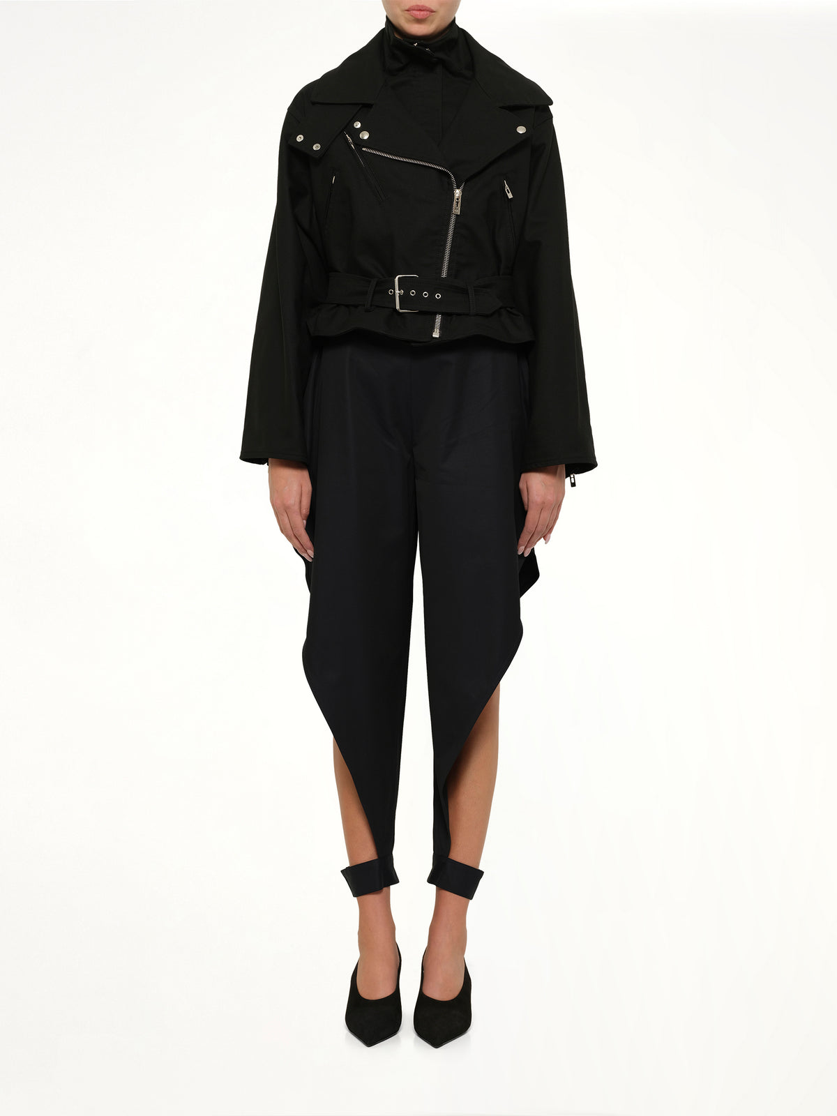 Layered Biker in Black