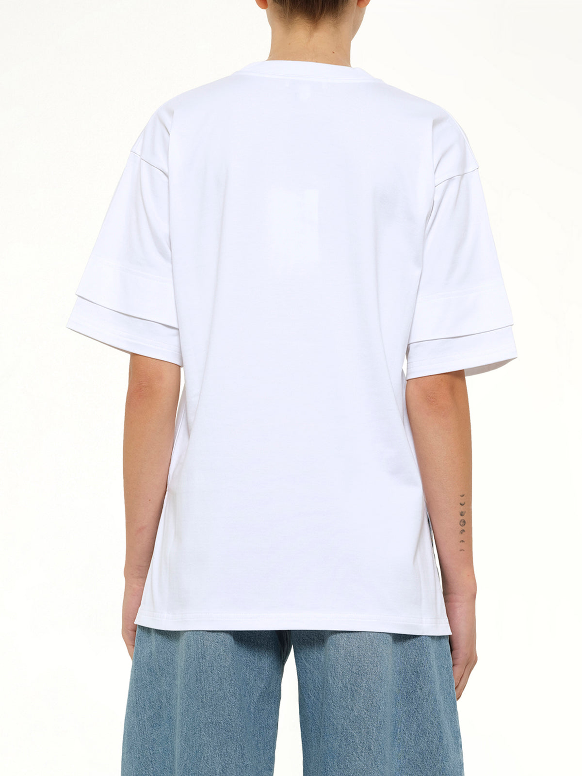 Layered T-Shirt in White