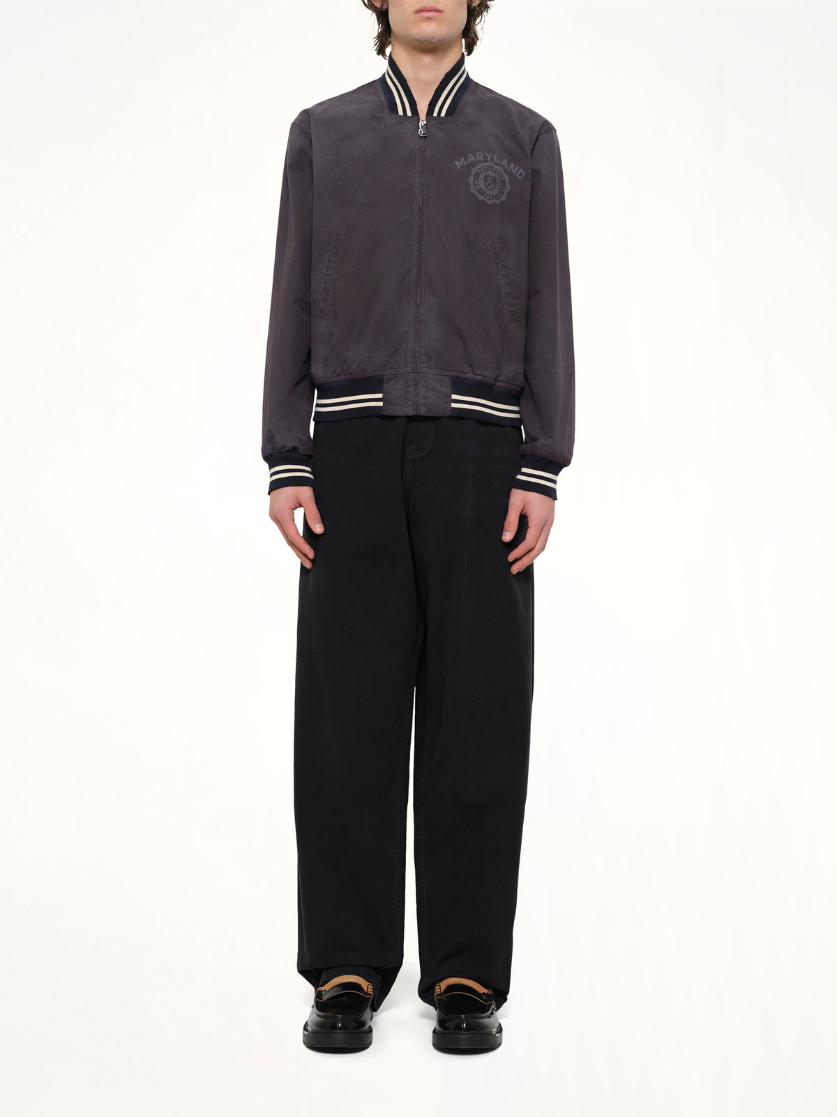 Maryland Bomber Jacket in Washed Black