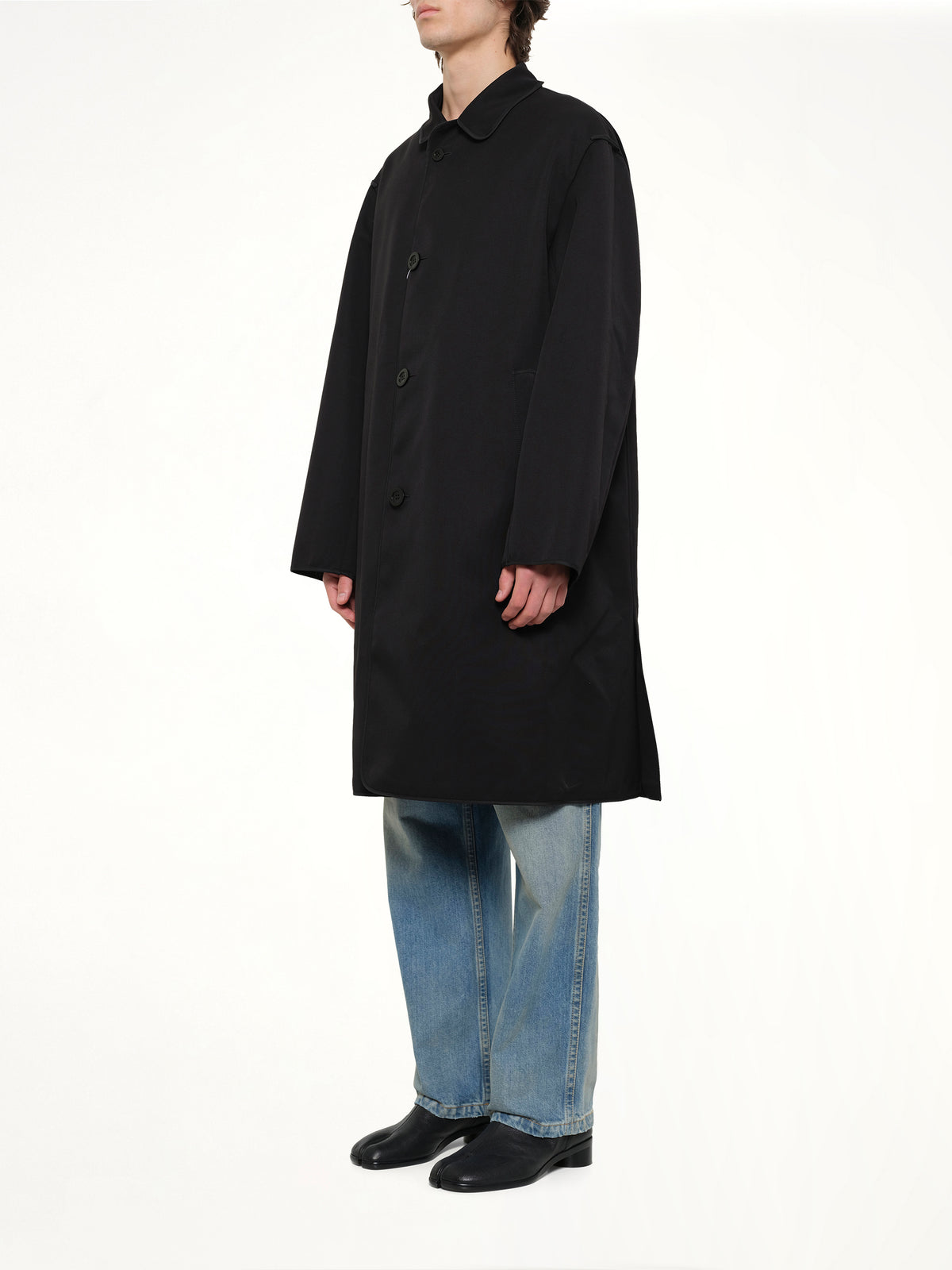 Reversible Coat in Black/Grey