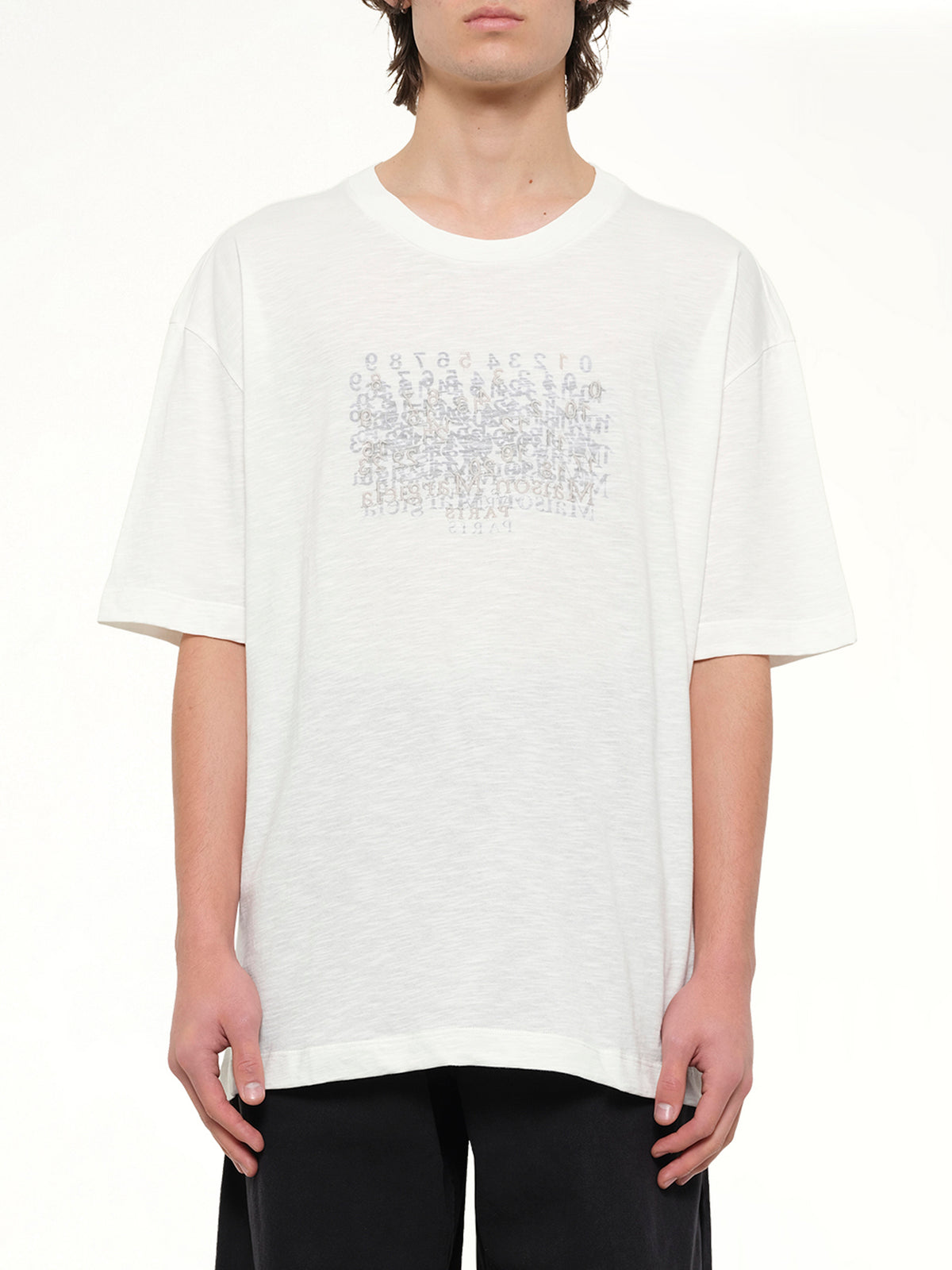 Slubby Logo T-Shirt in Off White