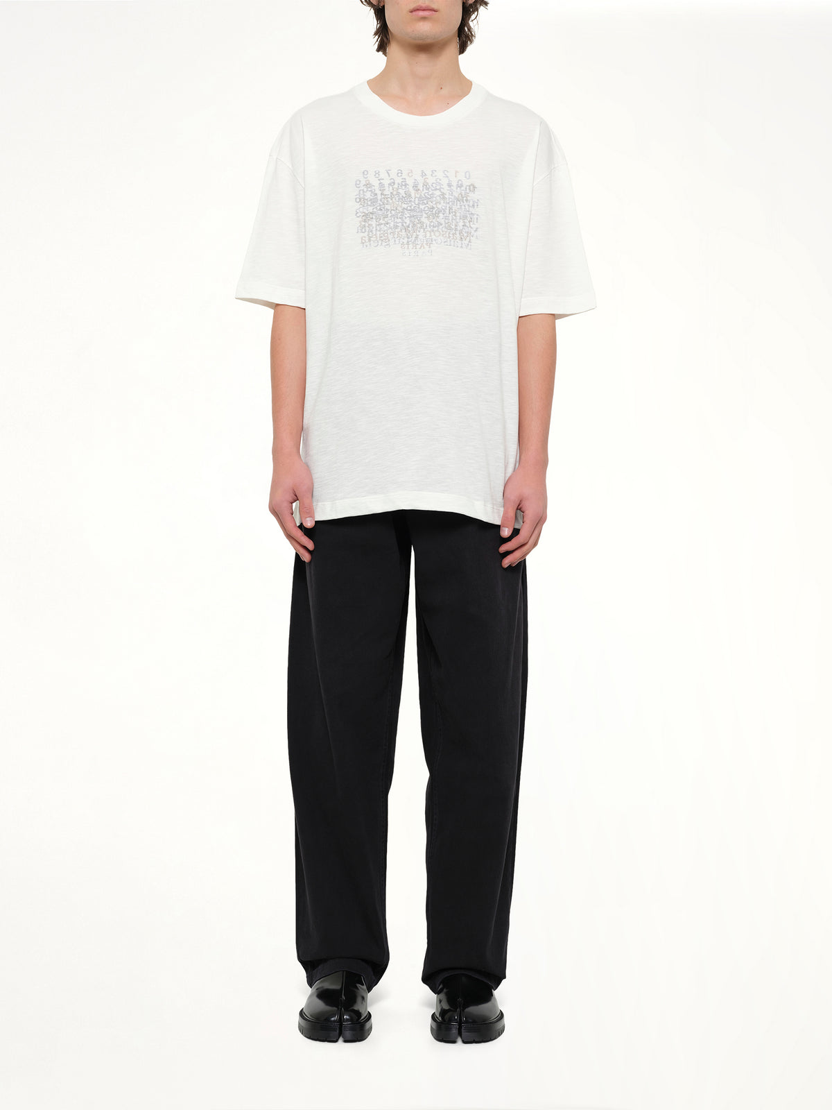 Slubby Logo T-Shirt in Off White