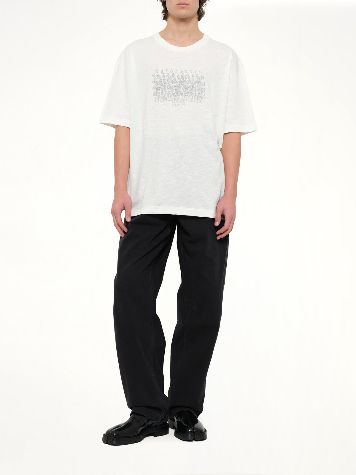 Slubby Logo T-Shirt in Off White