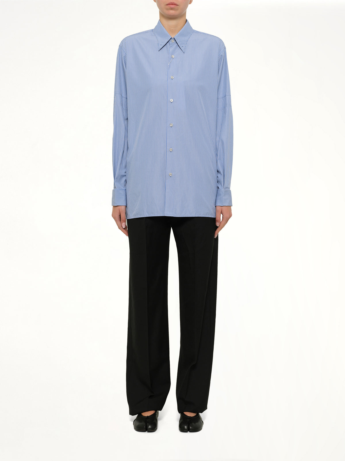 Stripe Shirt in Light Blue/Grey
