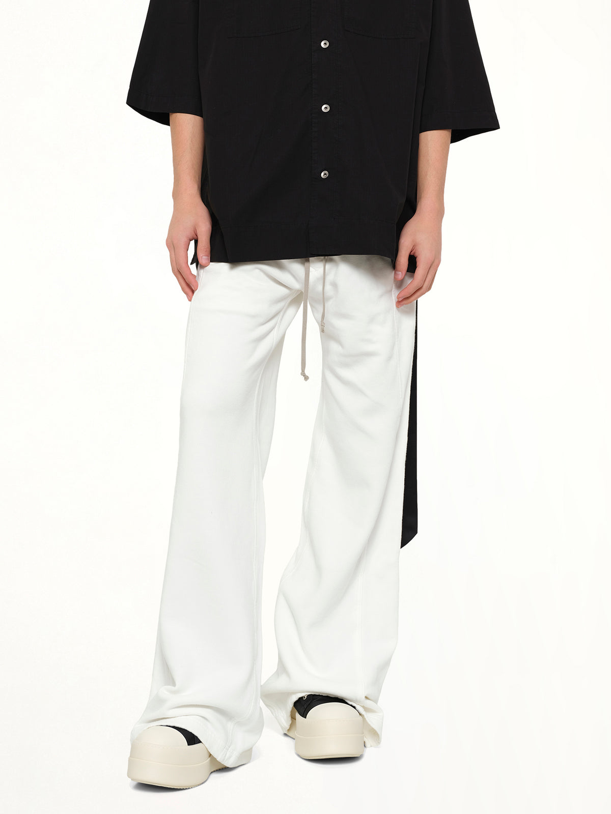 Wide Pusher Pants in Milk Wash