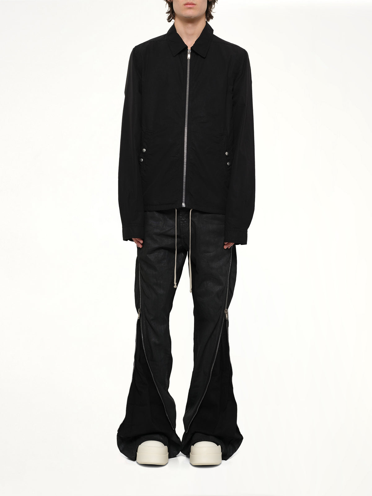 Zipfront Jacket in Black