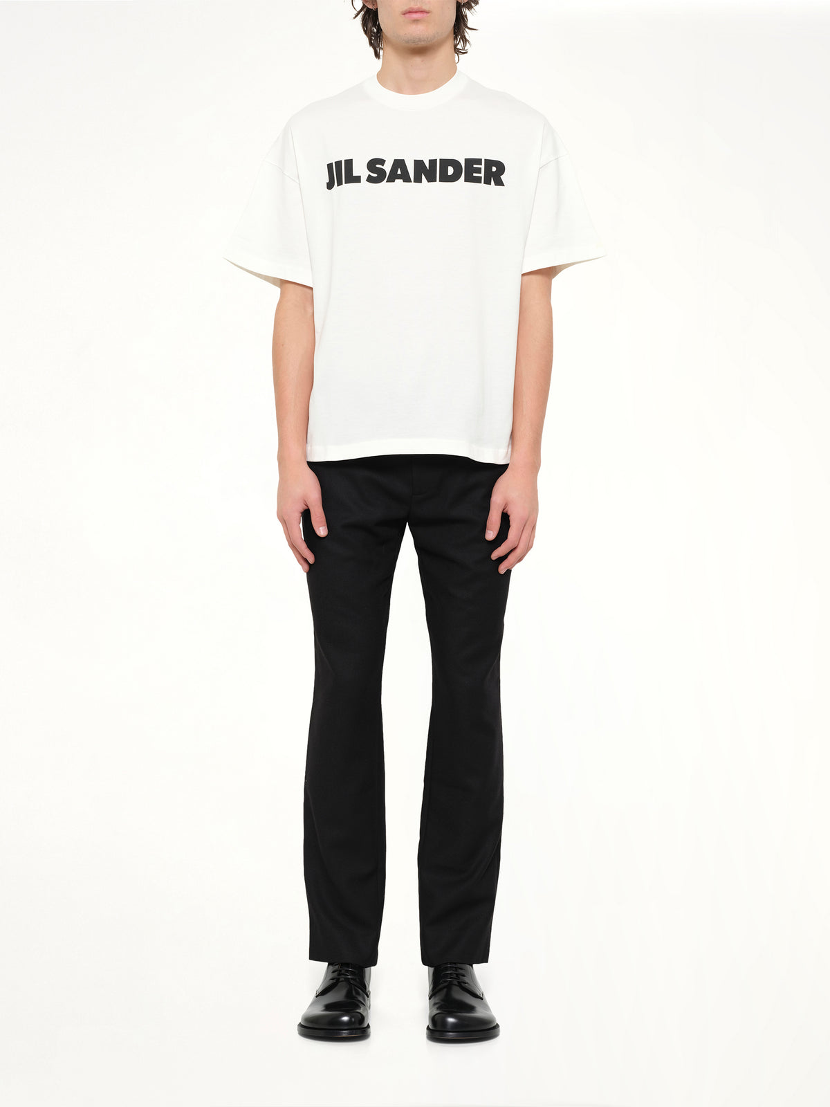 Crewneck Logo T-Shirt in Porcelain