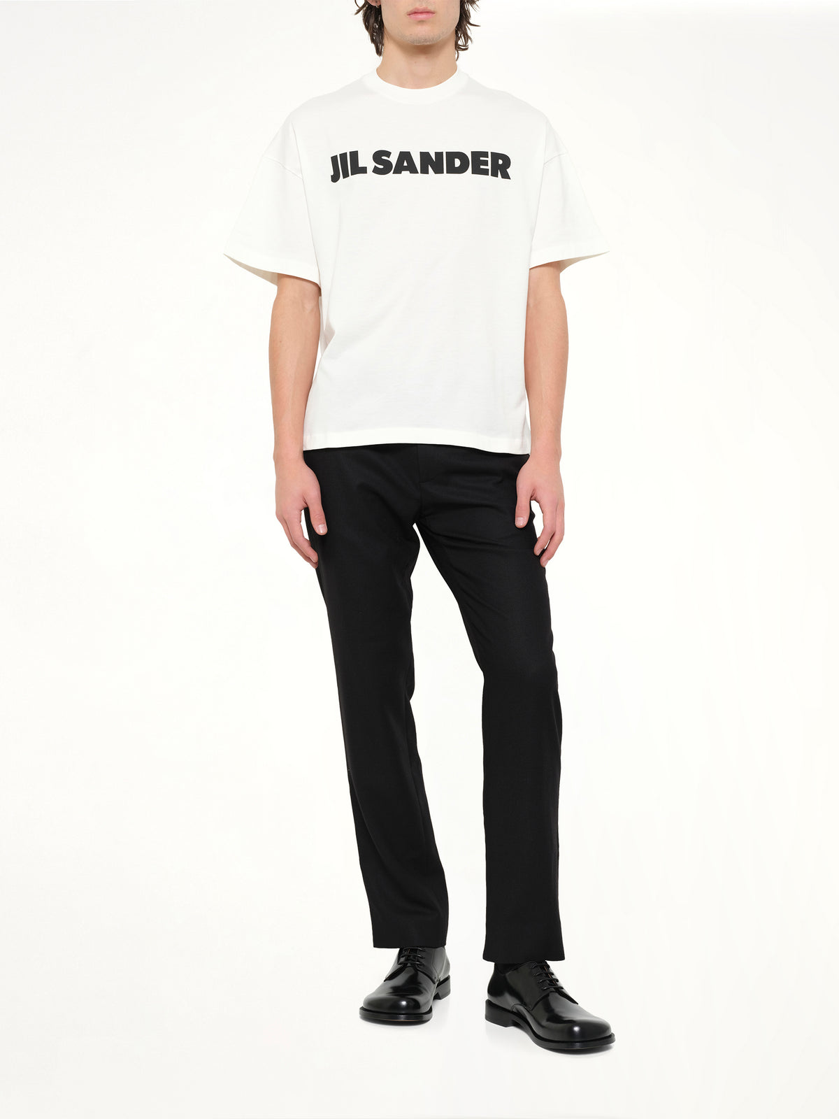 Crewneck Logo T-Shirt in Porcelain