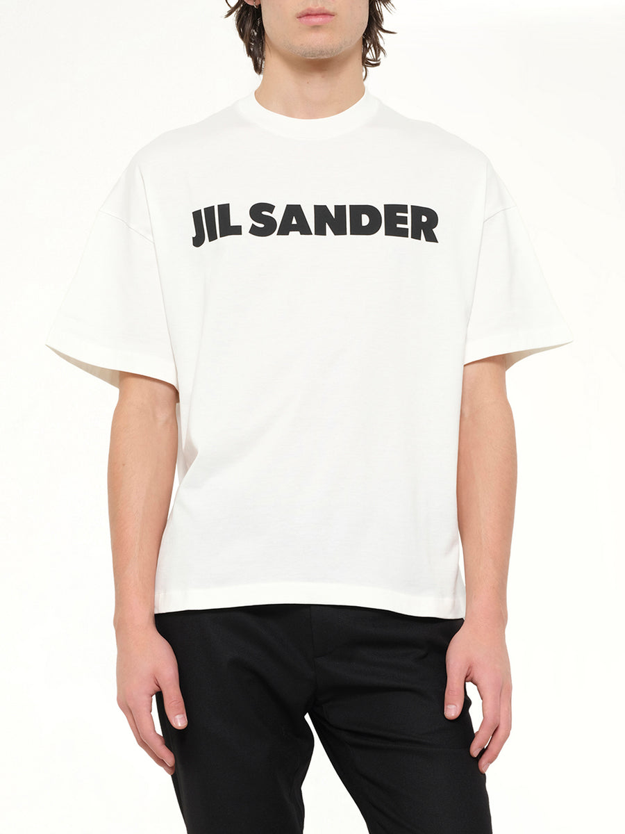 Crewneck Logo T-Shirt in Porcelain