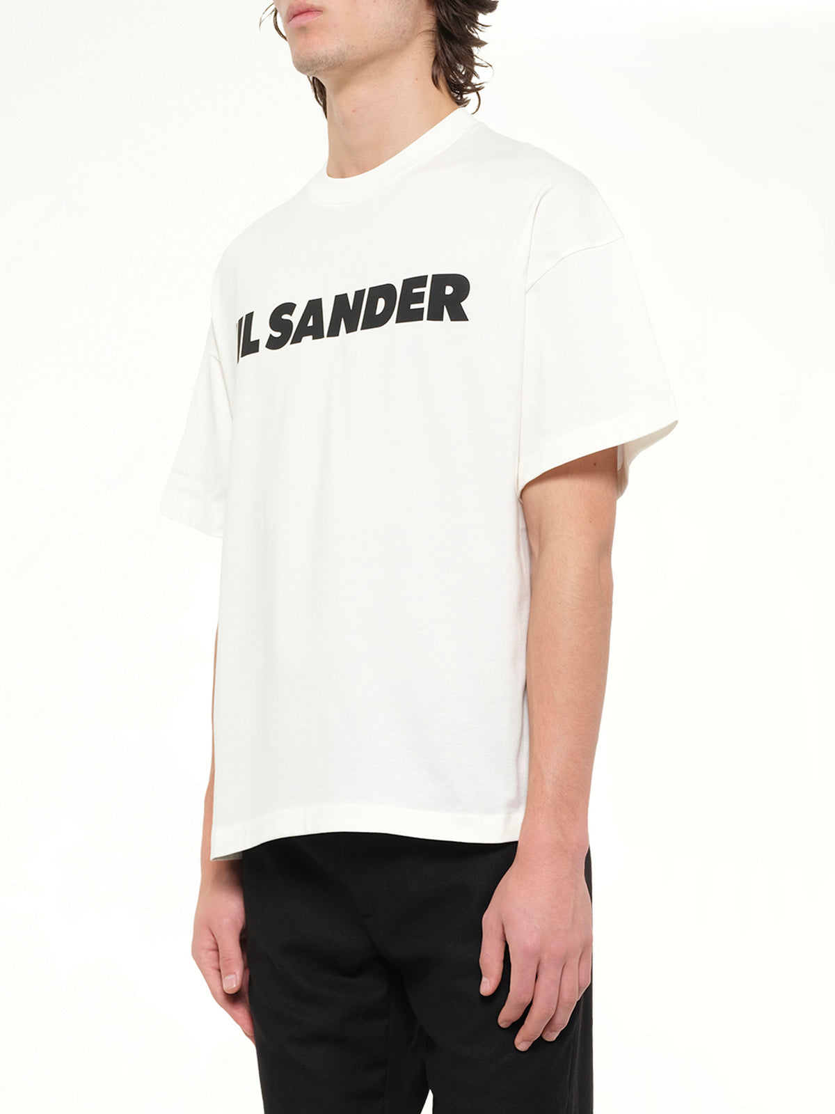 Crewneck Logo T-Shirt in Porcelain