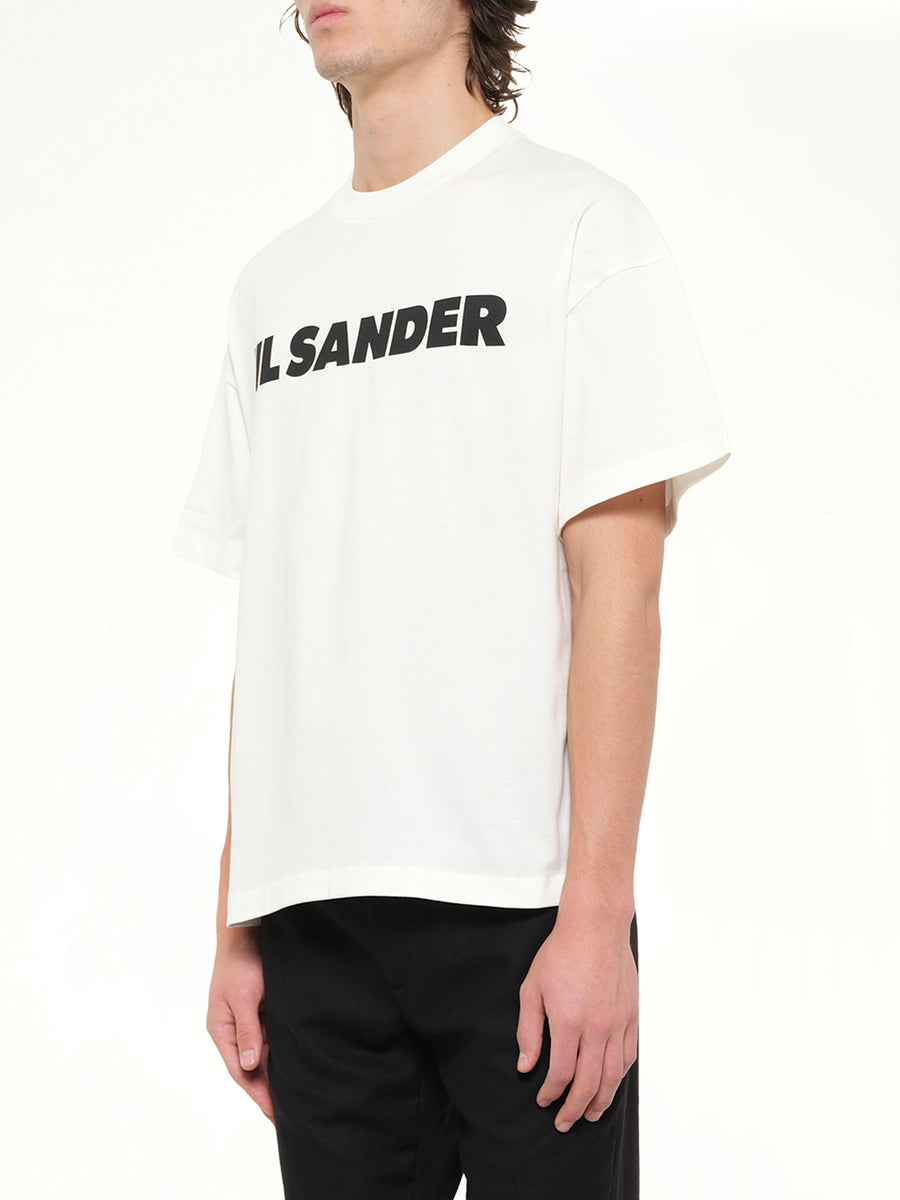Crewneck Logo T-Shirt in Porcelain