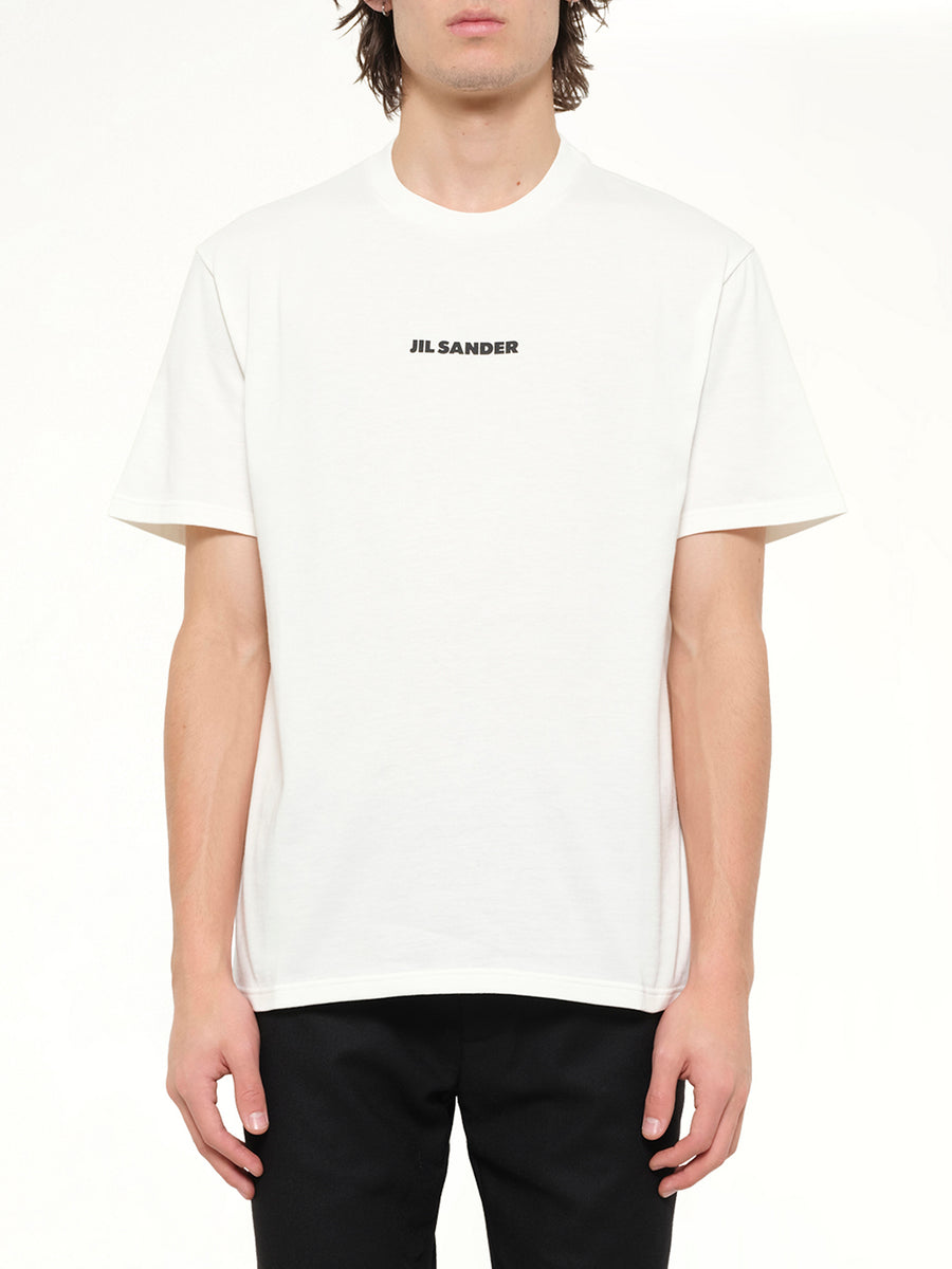 Crewneck Small Logo T-Shirt in Porcelain