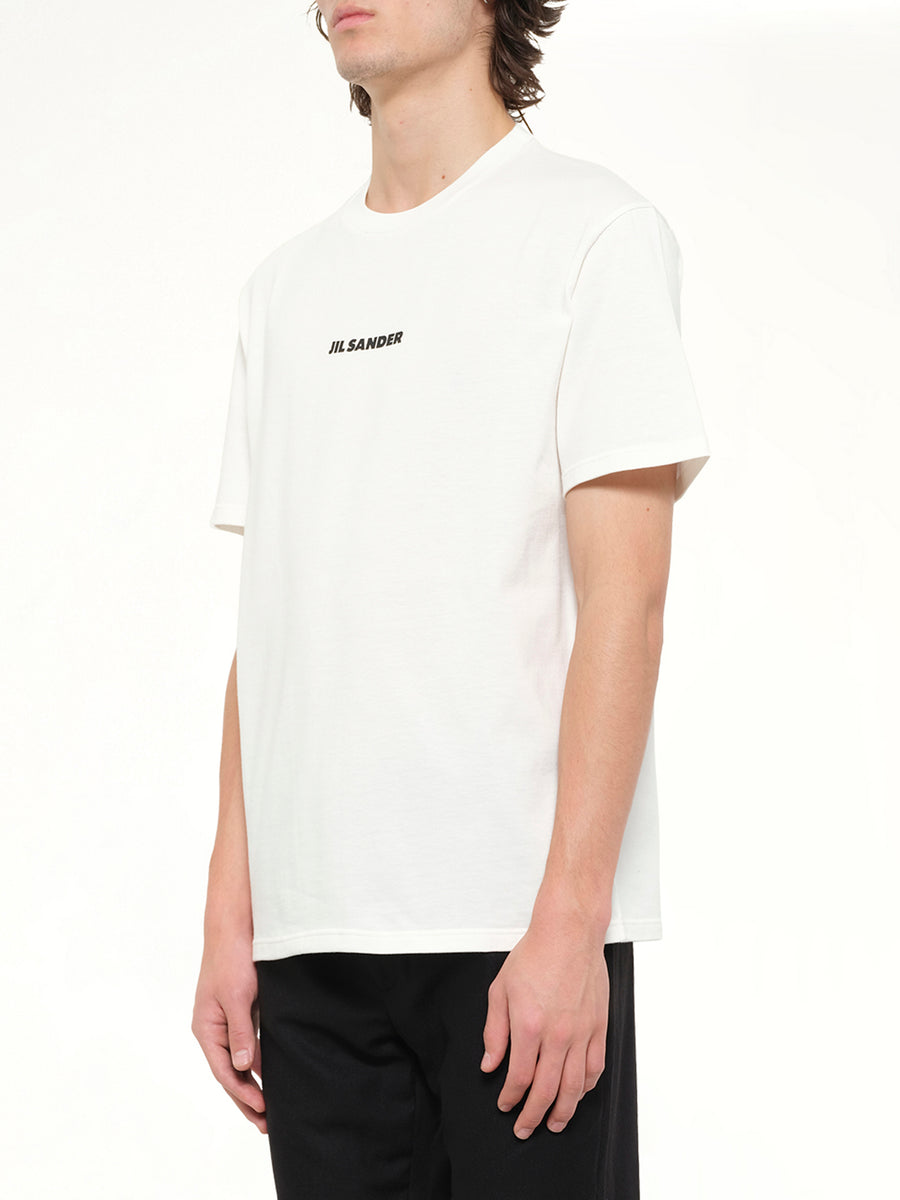 Crewneck Small Logo T-Shirt in Porcelain