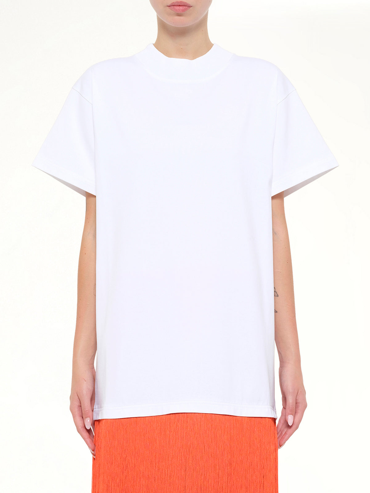 Fringed T-Shirt in White