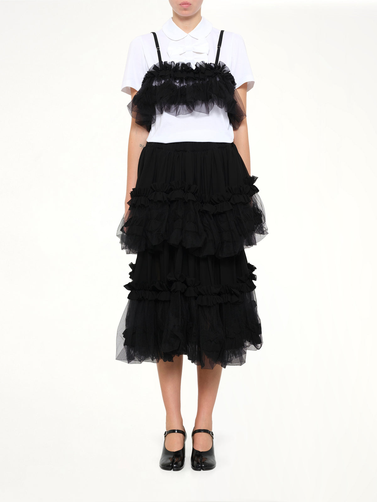 Organza Vest in Black