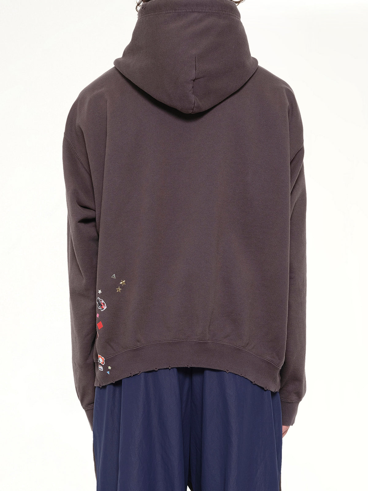 Kids Sticker Hoodie in Black