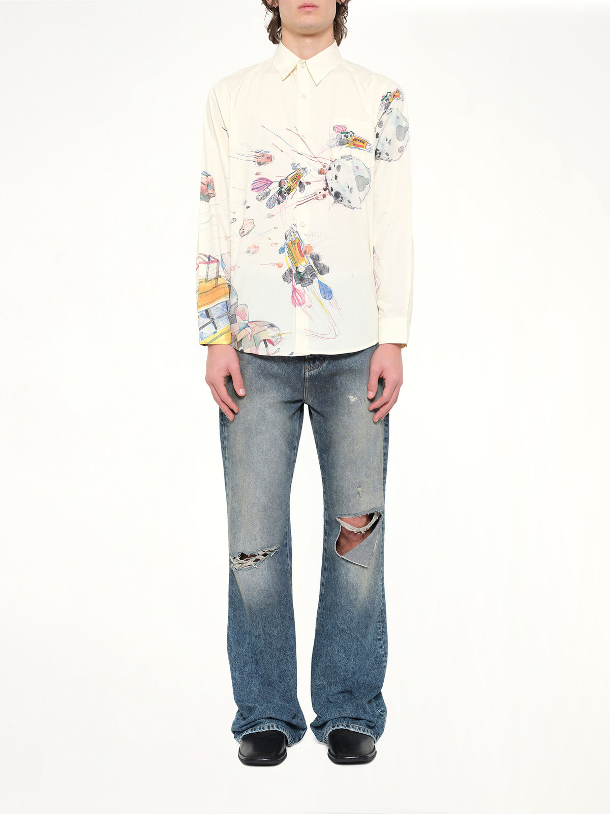 Slingshot Button up Shirt in White