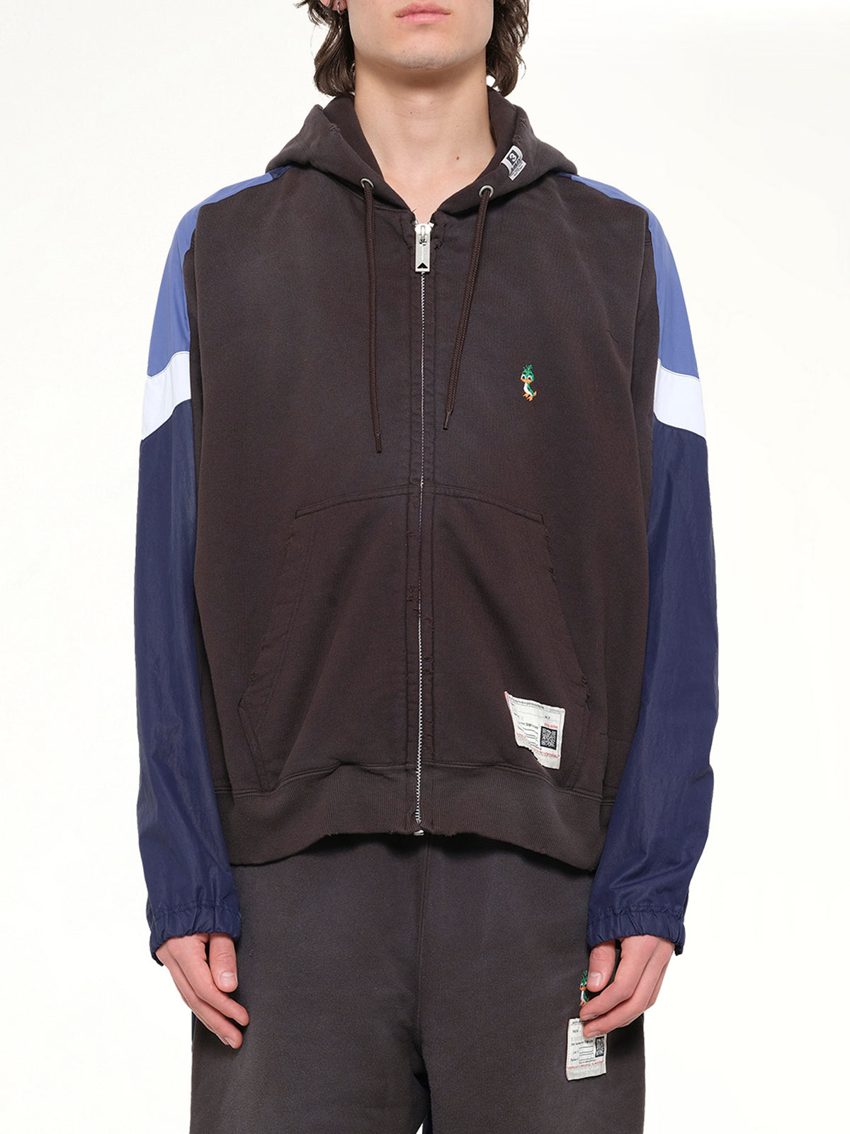 Track Jacket Combined Parka in Black
