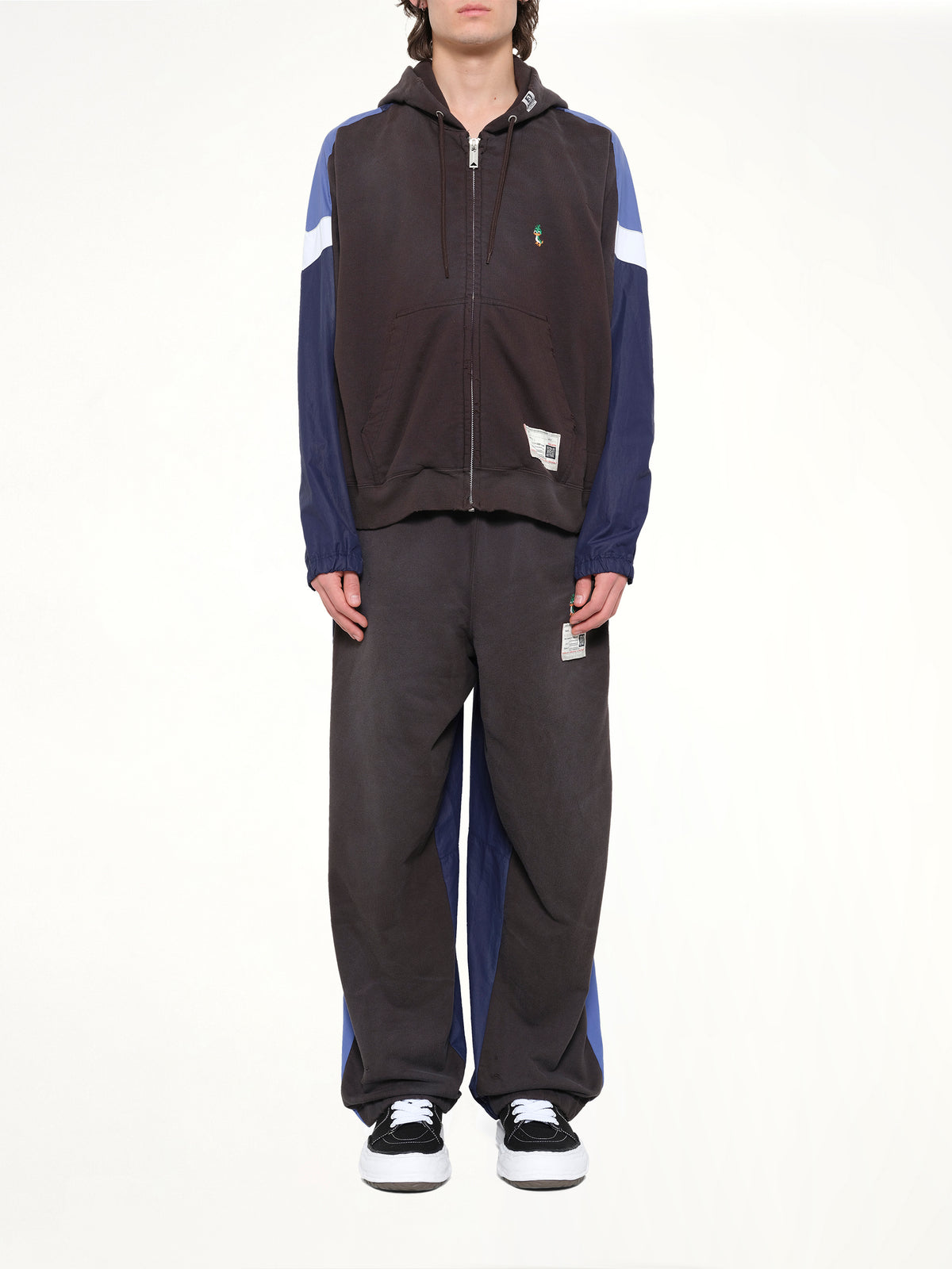 Track Jacket Combined Parka in Black