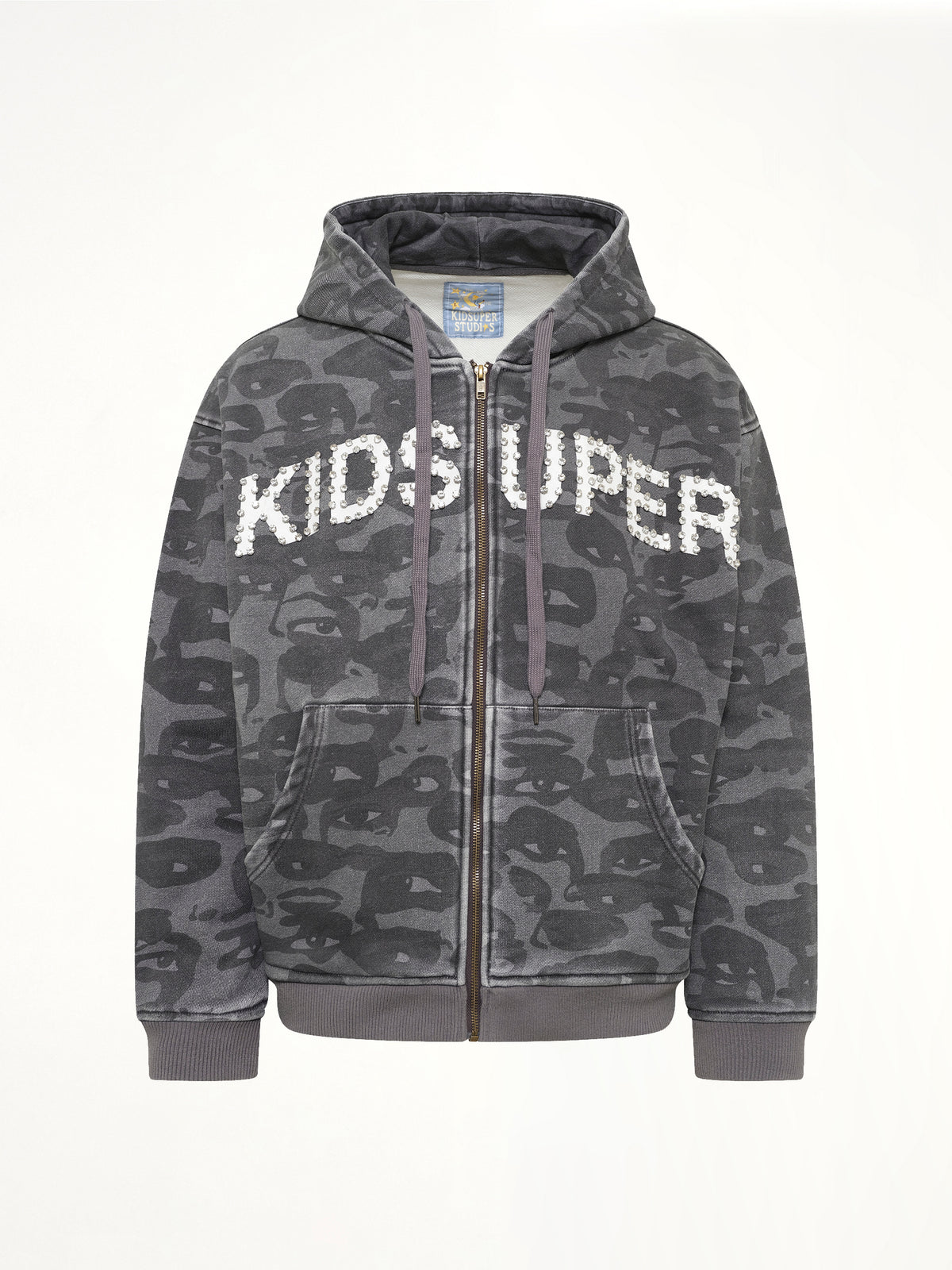 Face Camo Hoodie in Black