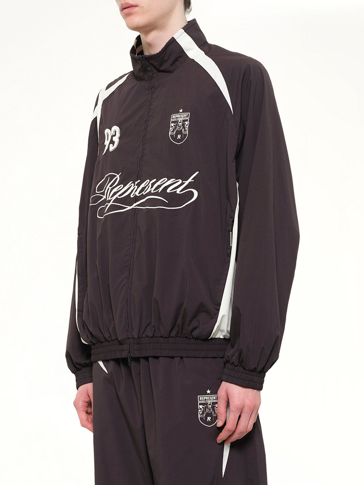 Woven Track Star Jacket in Jet Black