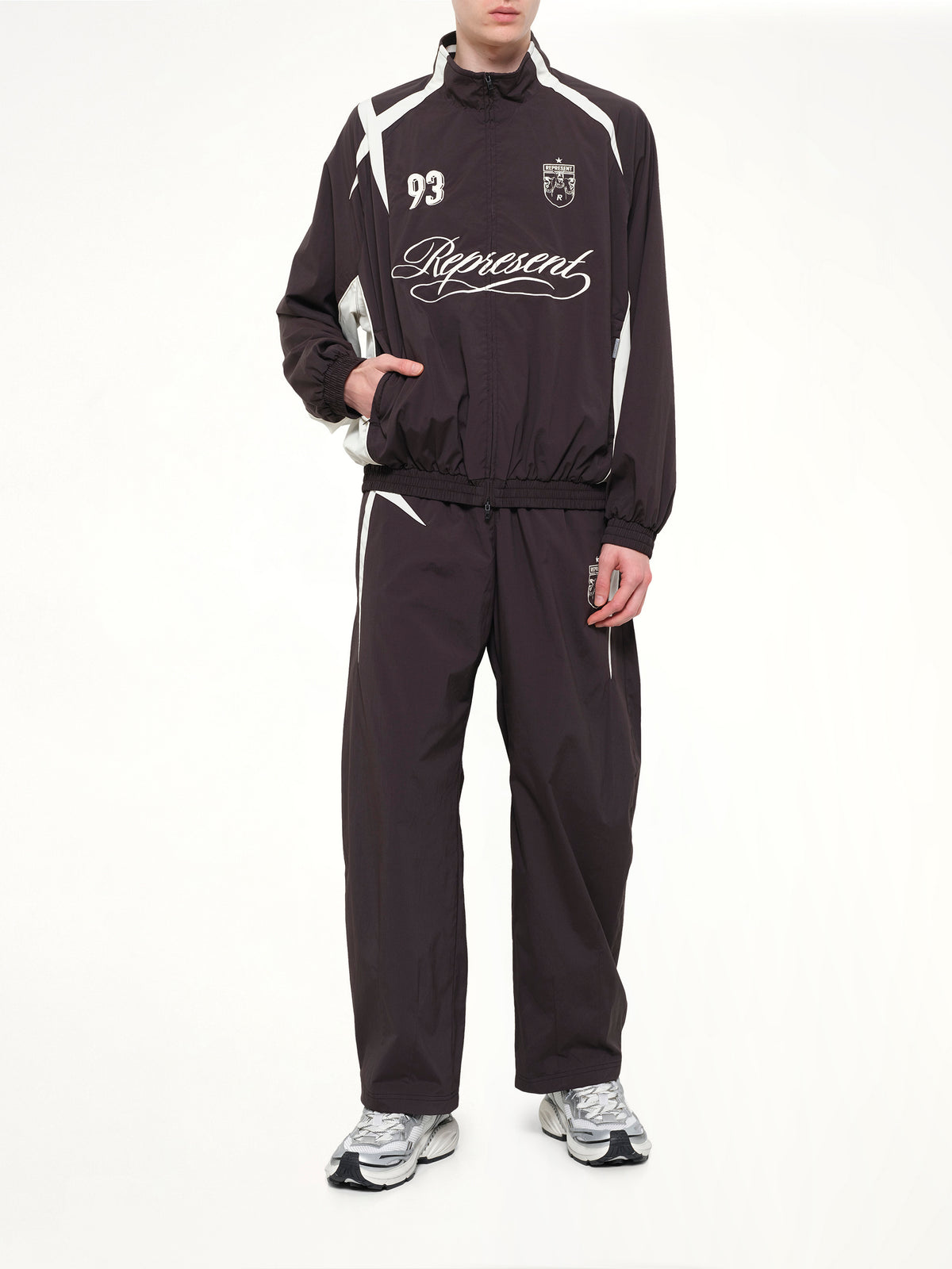 Woven Track Star Jacket in Jet Black