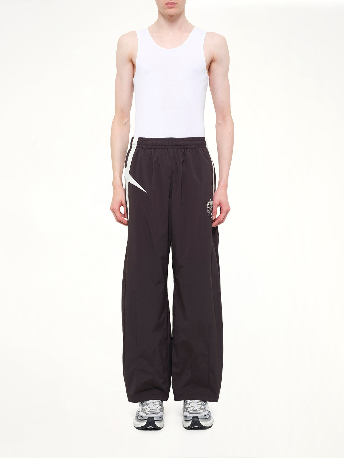 Woven Track Star Pant in Jet Black