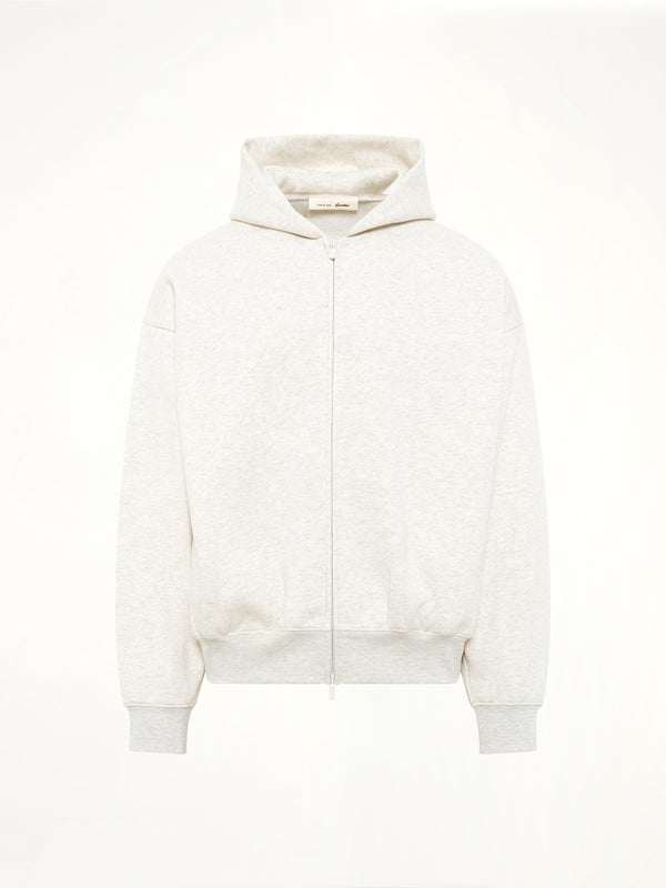 Signature Classic Full Zip Hoodie in Oatmeal Heather