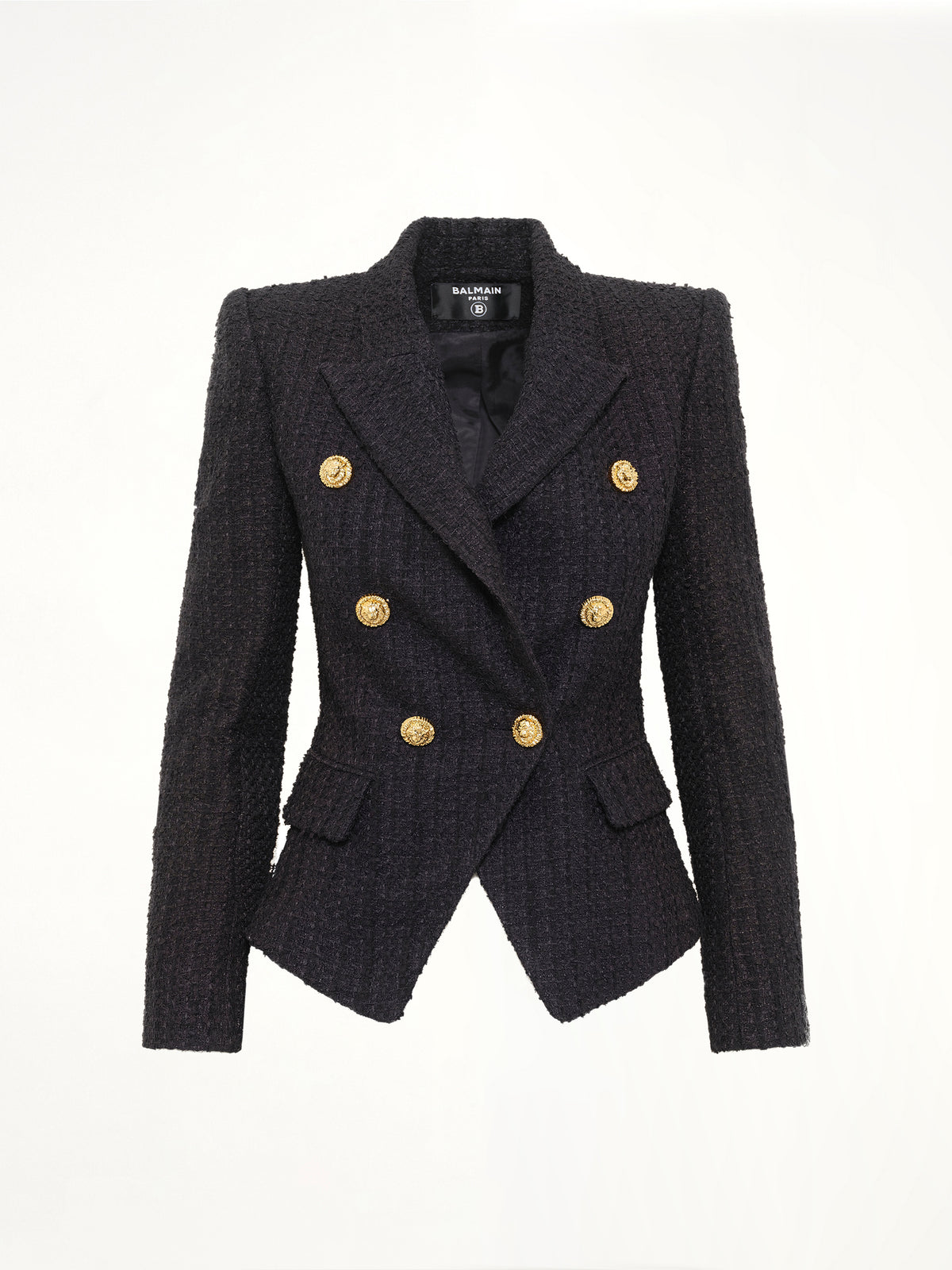 6 BTN Tweed Jacket in Black