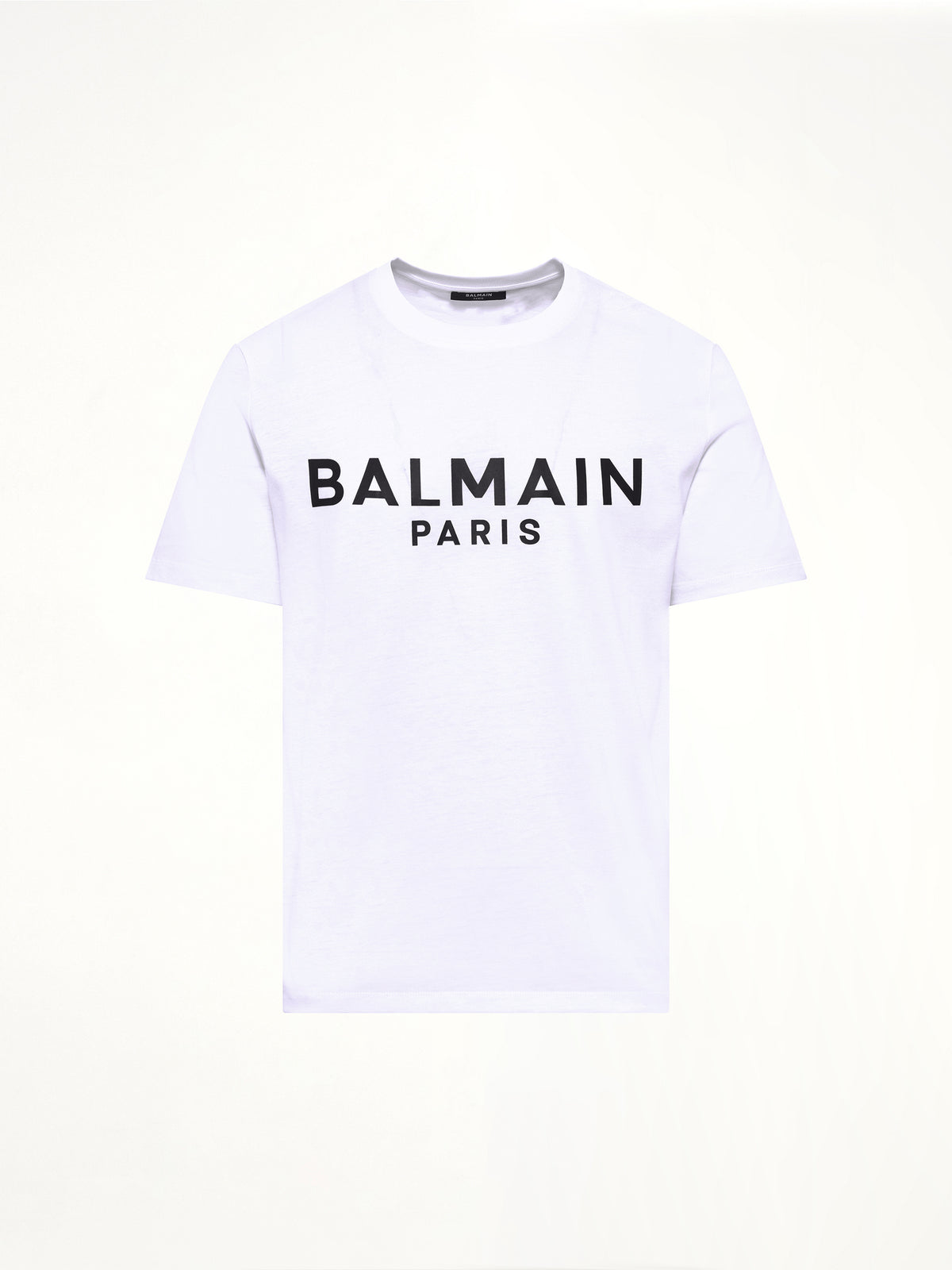 Balmain Print T-Shirt Reg Fit in White/Black