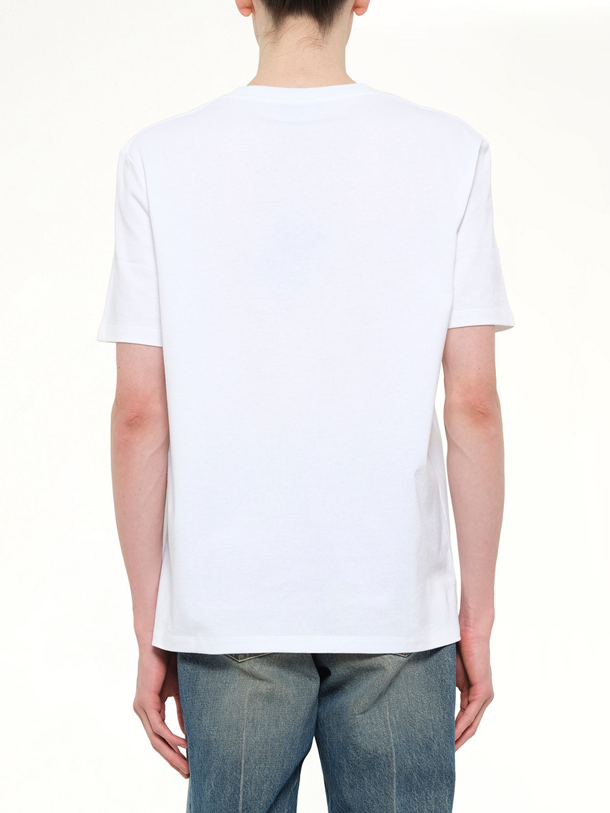 Balmain Letter Flock T-Shirt Reg Fit in White