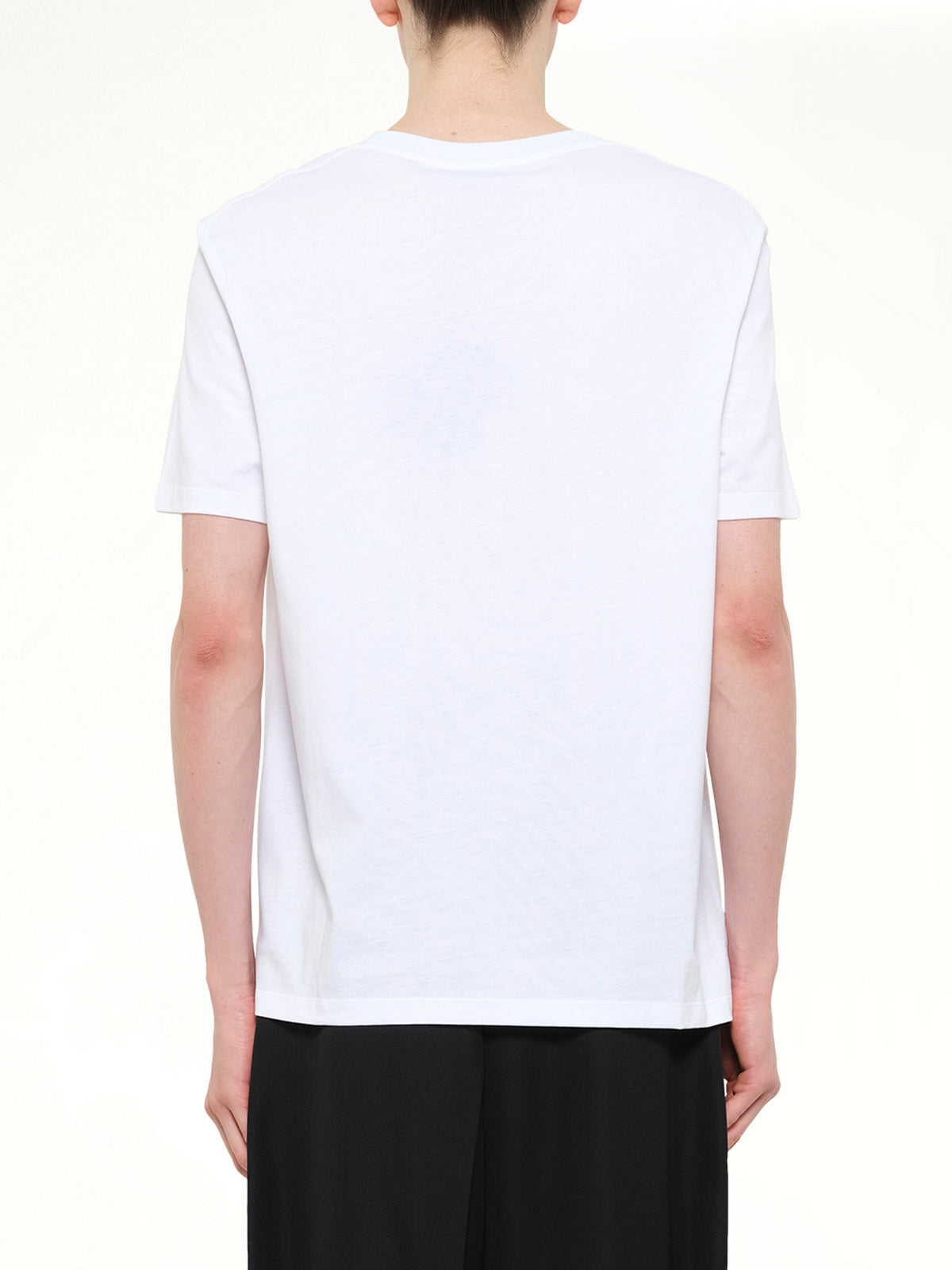 Balmain Print T-Shirt Reg Fit in White/Black