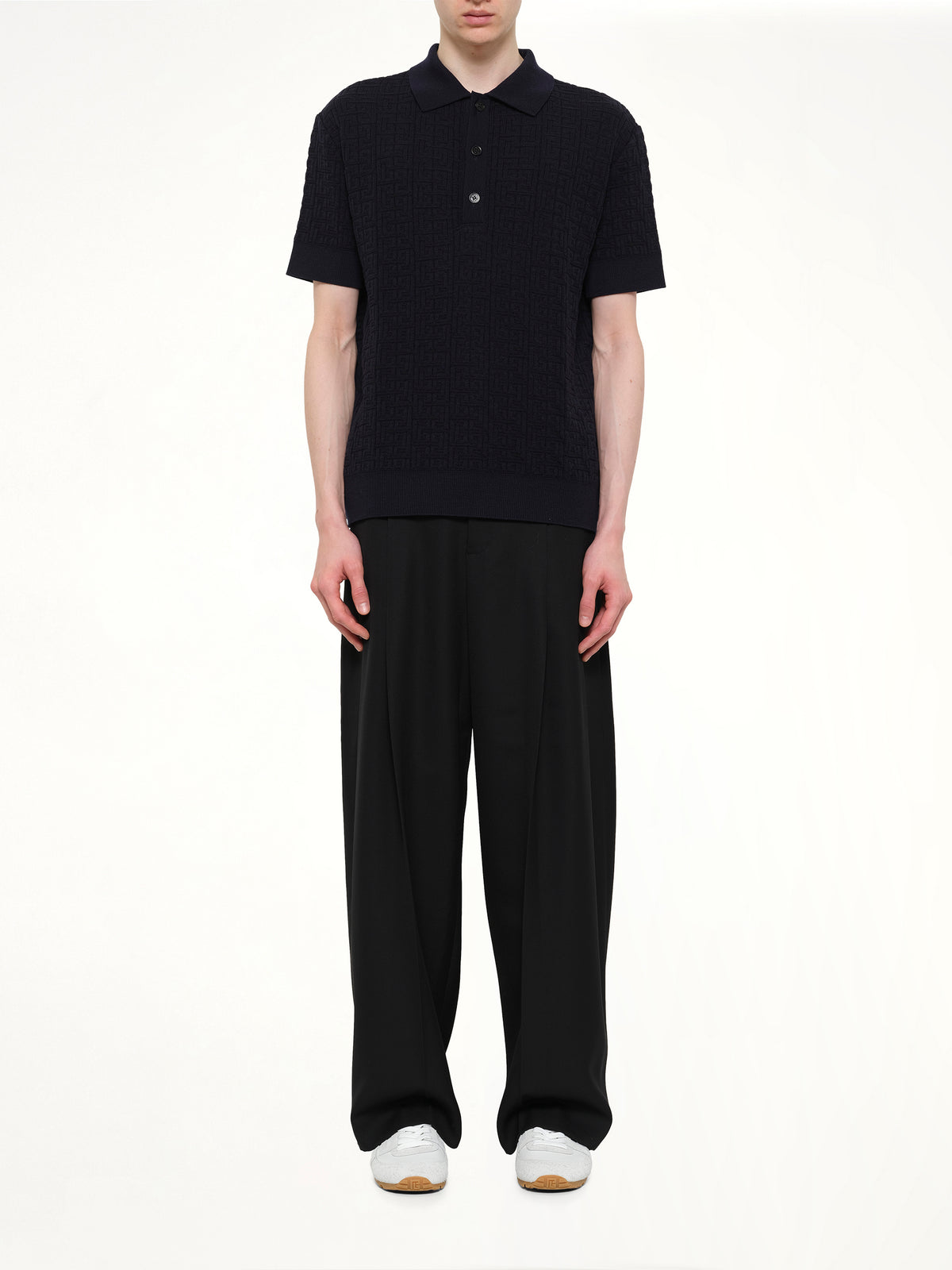 Monogram Vanise Knit Polo in Blue