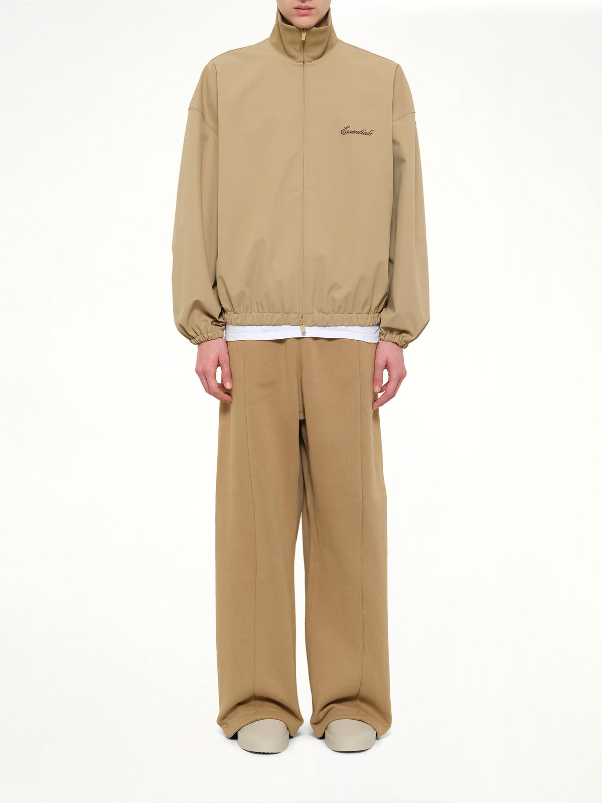 Signature Full Zip Track Jacket in Dune