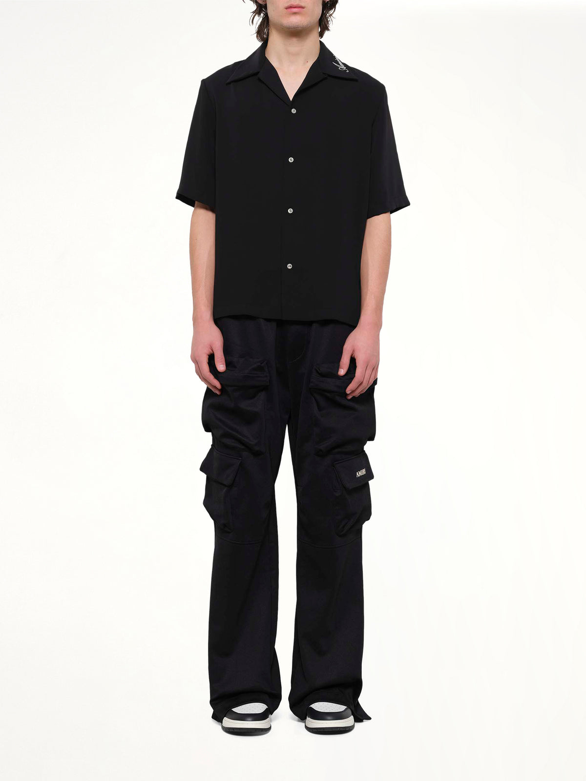 Amiri Camp Shirt in Black