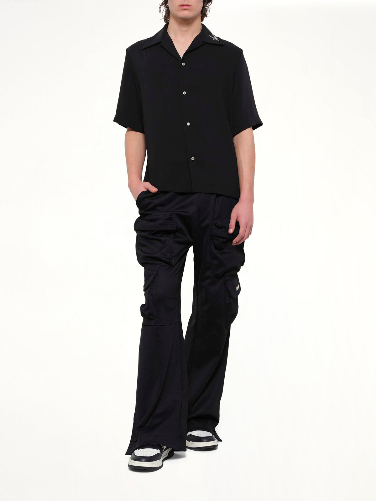 Amiri Camp Shirt in Black