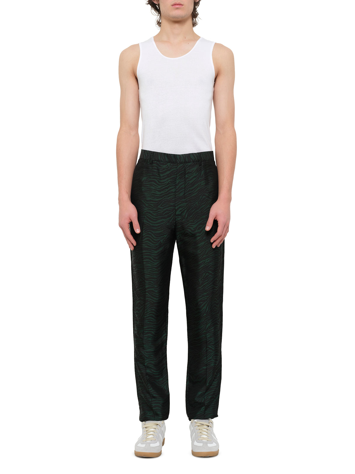 Zebra Jacquard Pant in Green