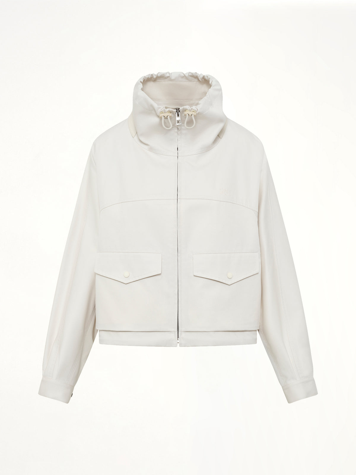 Cotton Silk Gabardine Jacket in Ivory