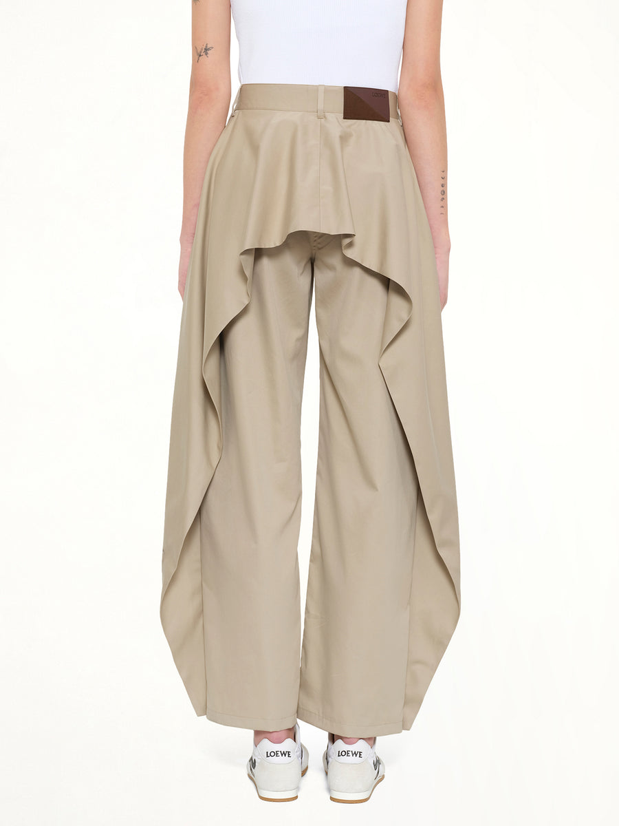Cotton Silk Gabardine Trousers AF in Beige