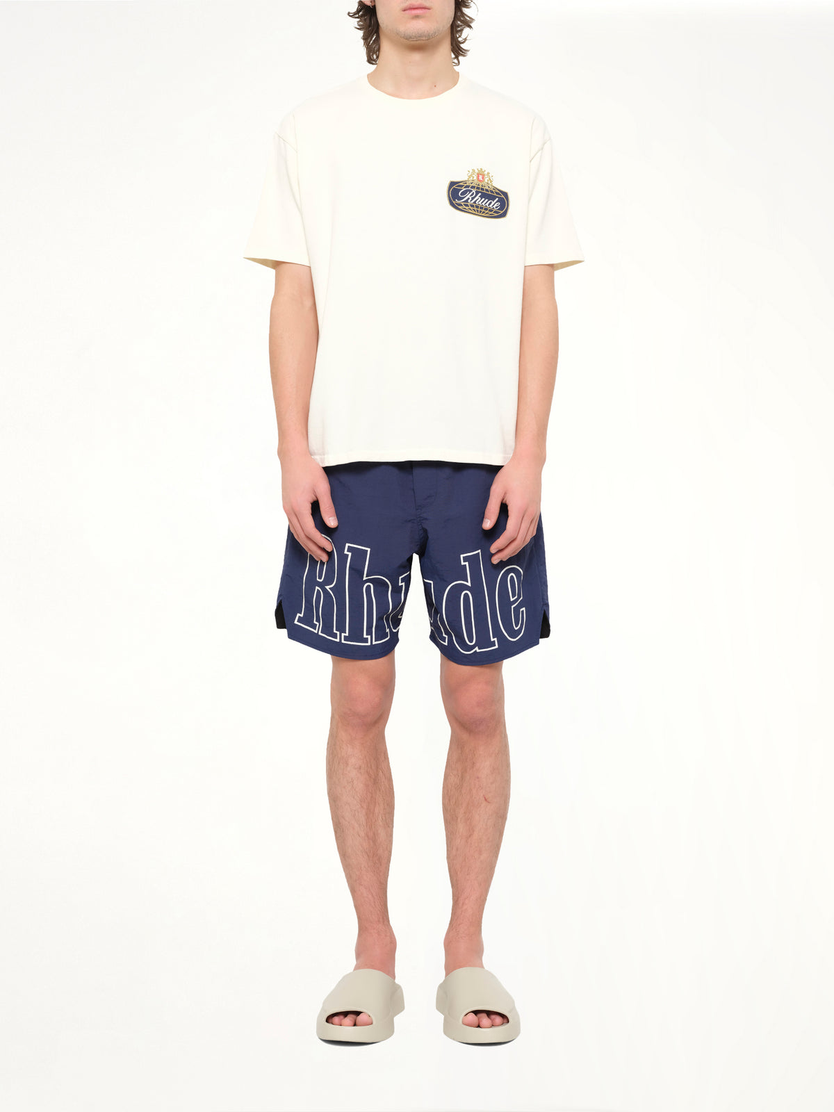 Rhude Safari Crest T-Shirt in Vintage White
