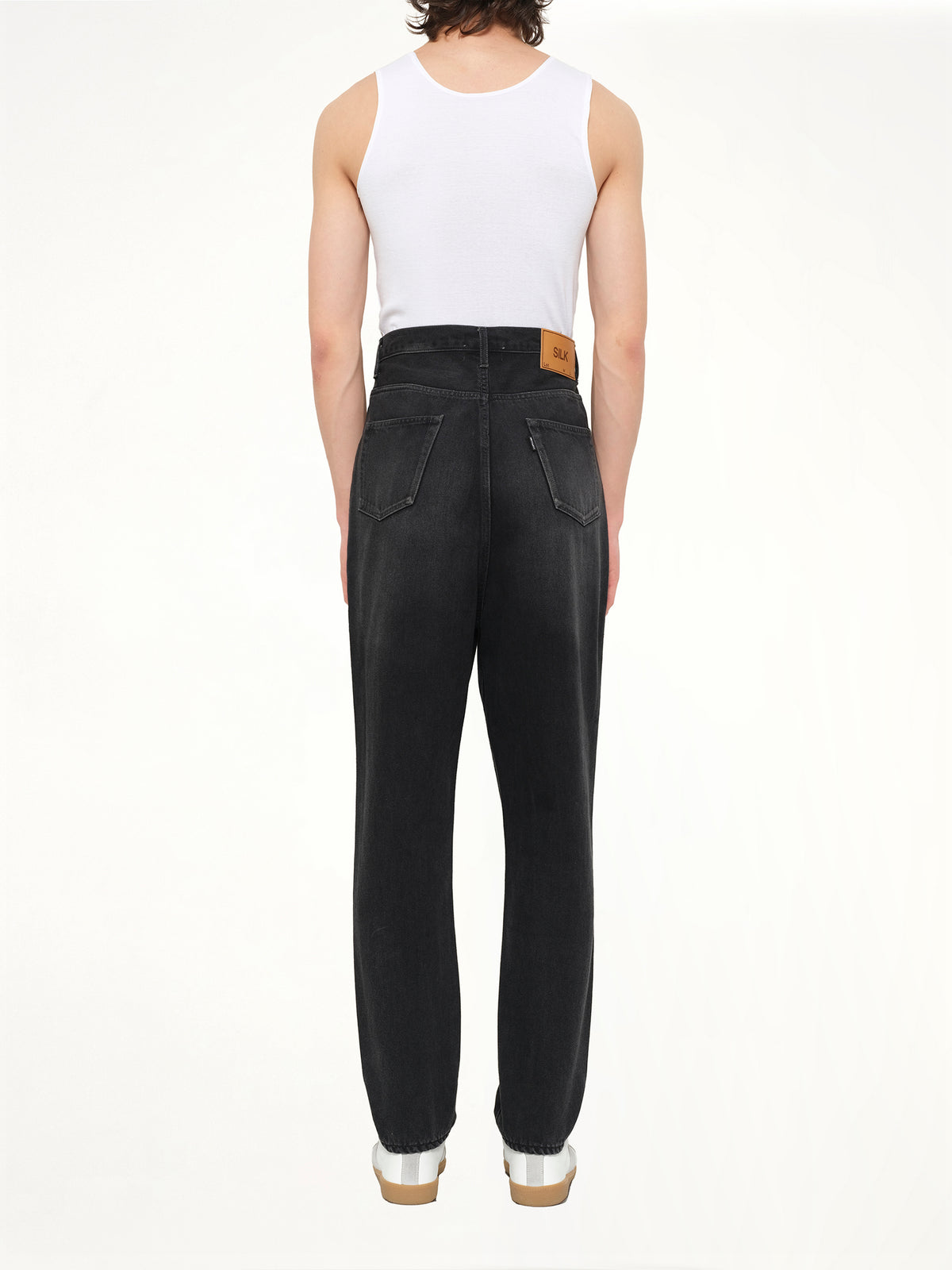 Denim Slim Pants in Black