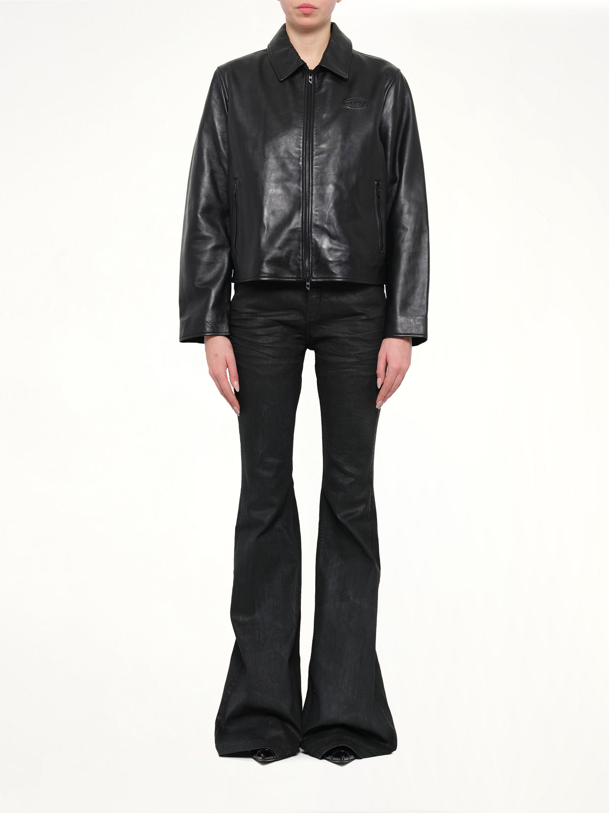 L-AMAR-FEM-S2 Leather Jacket in Black