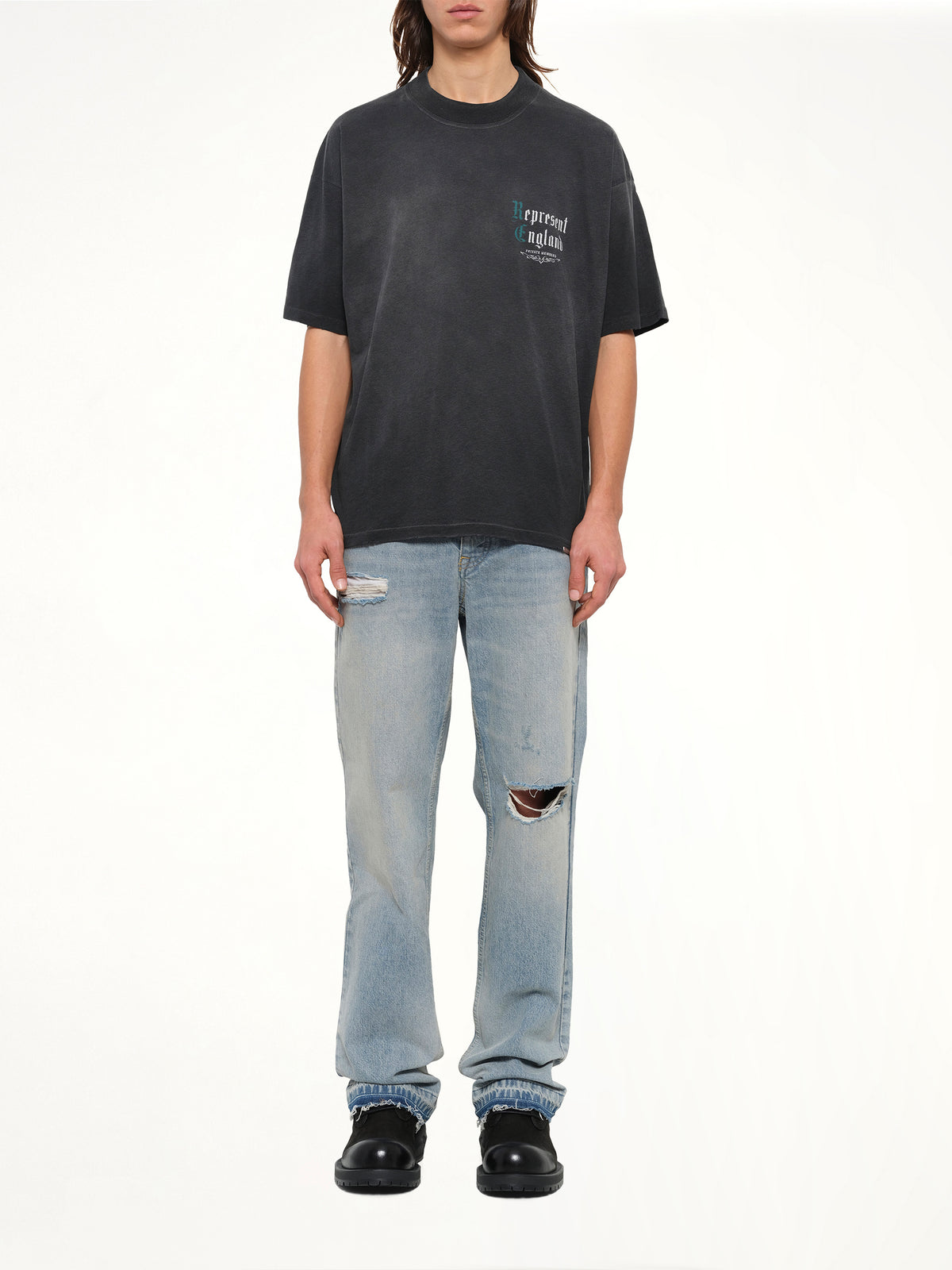 Private Members T-Shirt in Stained Black