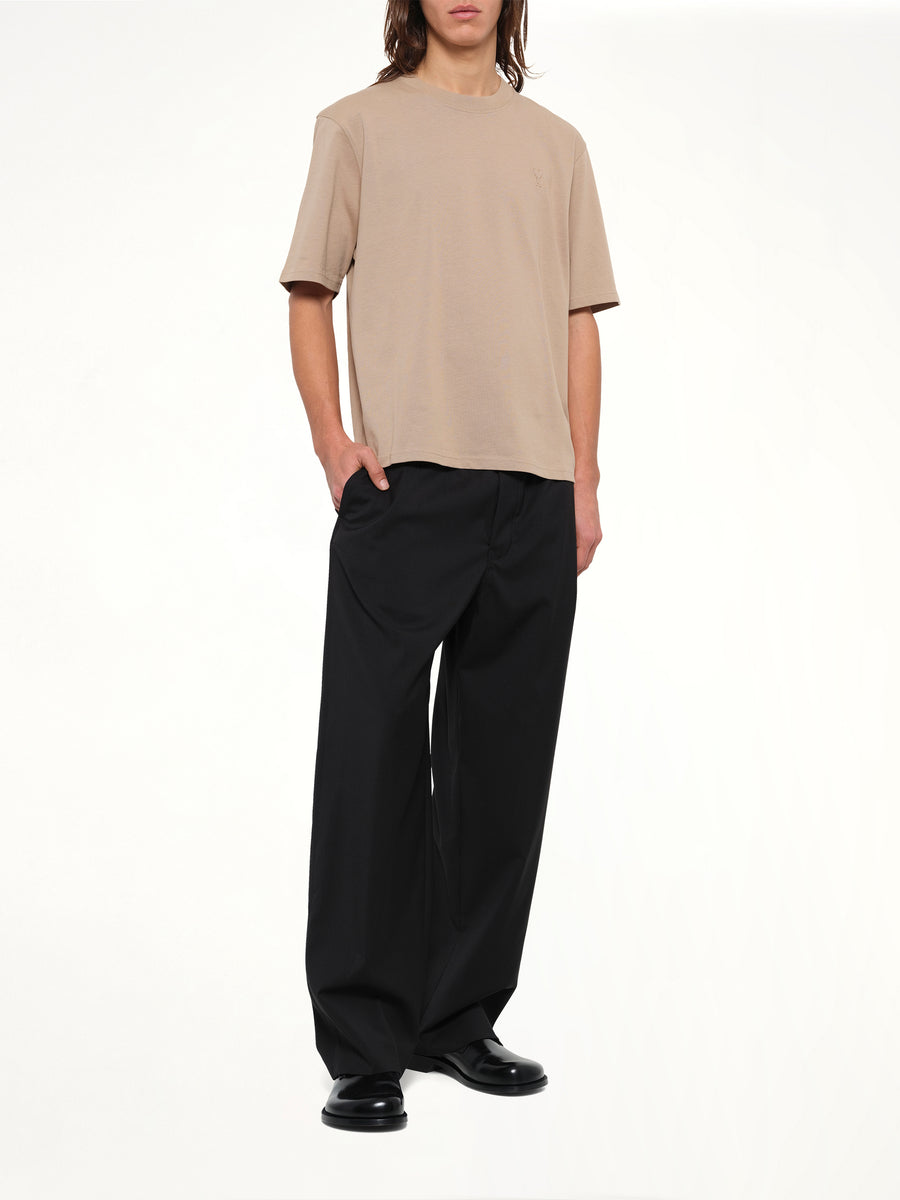 Embossed Ami De Coeur T-Shirt in Beige