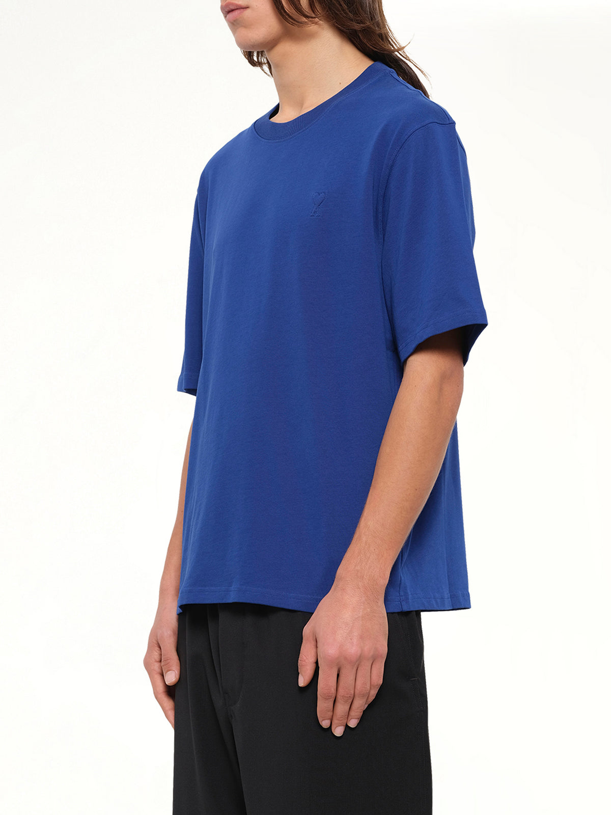 Embossed Ami De Coeur T-Shirt in Royal Blue