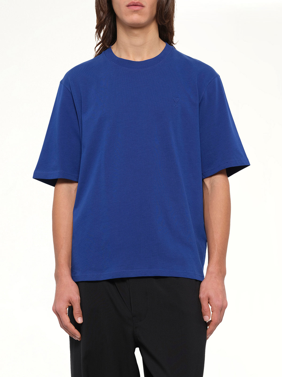 Embossed Ami De Coeur T-Shirt in Royal Blue