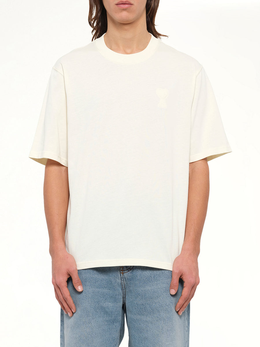 Embossed Ami De Coeur T-Shirt in White